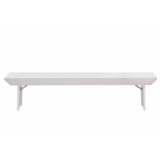 BANCO DE MADEIRA NATURALLE DOBRAVEL EM MADEIRA PINUS COM ACABAMENTO BRANCO 2000 MM TRAMONTINA