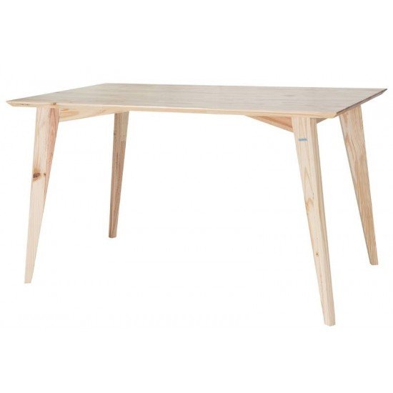 MESA DE JANTAR DE MADEIRA RETANGULAR EM MADEIRA PINUS ACABAMENTO ENVERNIZADO 140 CM TRAMONTINA