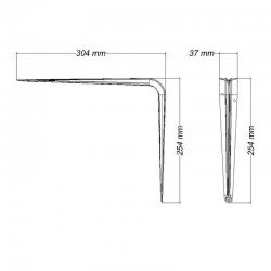 SUPORTE CURVO TRAMONTINA EM AÇO COM ACABAMENTO EM PINTURA EPÓXI COR BRANCA 255 MM
