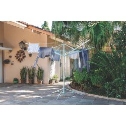 VARAL DE ALUMINIO COM CORDAS EM PVC BRACOS E TRIPE DOBRAVEIS TRAMONTINA