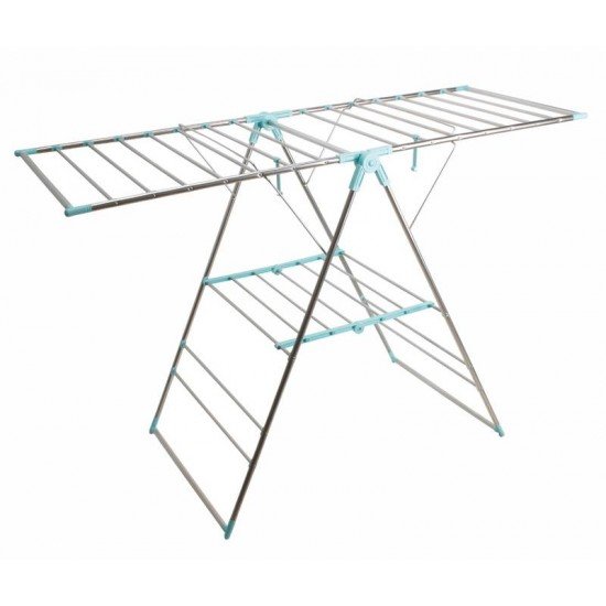 VARAL TOP EM ACO INOX COM ABAS E ACABAMENTO EMBORRACHADO CAPACIDADE DE SECAGEM 16 M TRAMONTINA