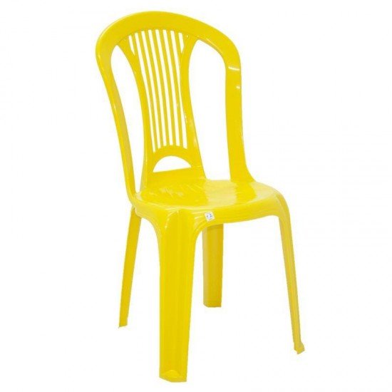 CADEIRA PLASTICA MONOBLOCO ATLANTIDA ECONOMY AMARELA