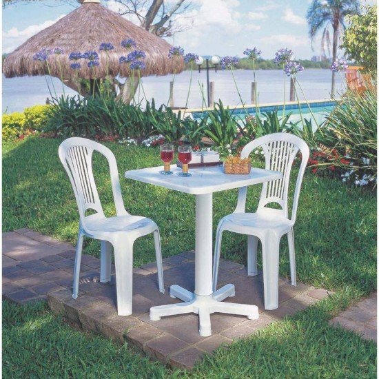 CADEIRA PLASTICA MONOBLOCO ATLANTIDA ECONOMY BRANCA