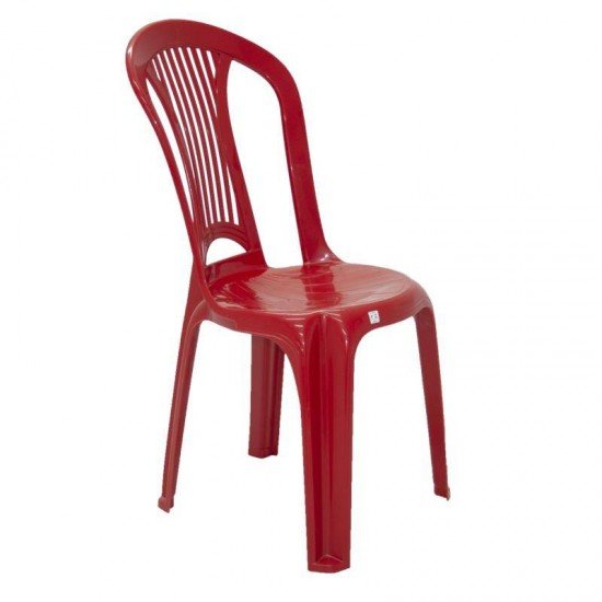 CADEIRA PLASTICA MONOBLOCO ATLANTIDA ECONOMY VERMELHA