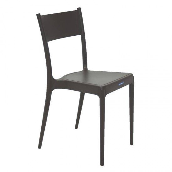 CADEIRA PLASTICA MONOBLOCO DIANA MARROM TRAMONTINA