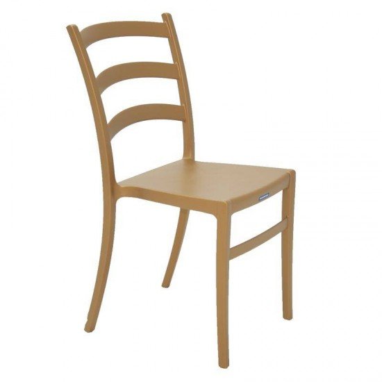 CADEIRA PLASTICA MONOBLOCO NADIA DOURADA