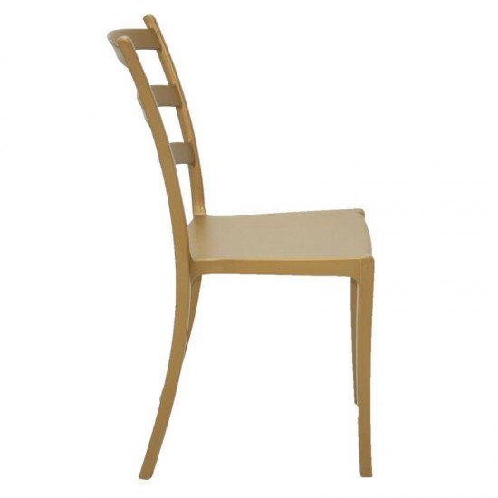CADEIRA PLASTICA MONOBLOCO NADIA DOURADA