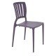 CADEIRA PLASTICA MONOBLOCO SOFIA LILAS ENCOSTO VAZADO VERTICAL