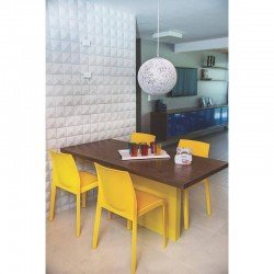 CADEIRA PLASTICA MONOBLOCO ALICE AMARELA