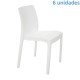 KIT 6 CADEIRAS PLASTICA MONOBLOCO ALICE BRANCA TRAMONTINA