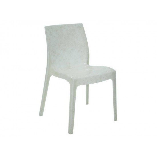 CADEIRA PLASTICA MONOBLOCO ALICE MADRE PEROLA BRANCA TRAMONTINA