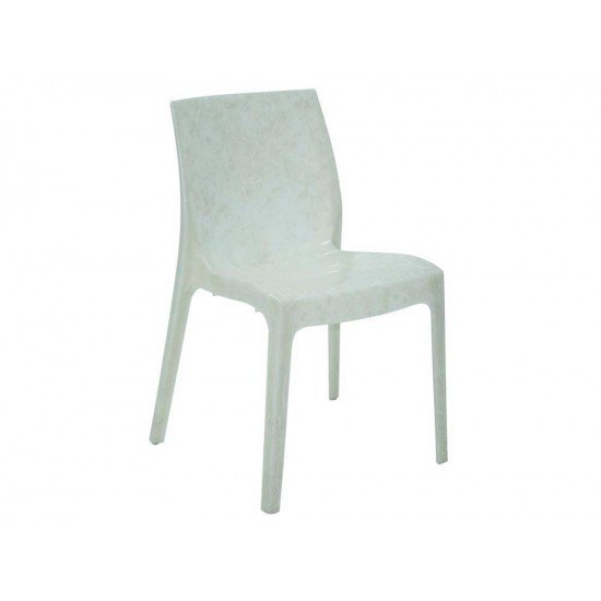 KIT 4 CADEIRAS PLASTICA MONOBLOCO ALICE MADRE PEROLA BRANCA TRAMONTINA