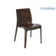 KIT 2 CADEIRAS PLASTICA MONOBLOCO ALICE MARRON MOGNO TRAMONTINA