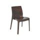 KIT 8 CADEIRAS PLASTICA MONOBLOCO ALICE MARRON MOGNO TRAMONTINA