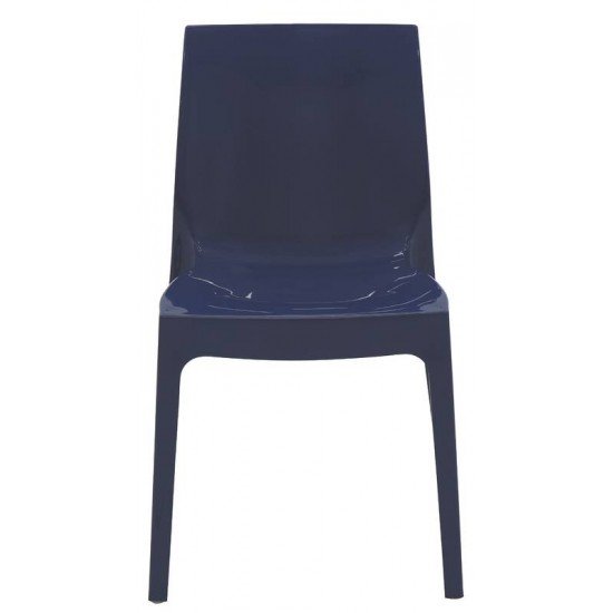 CADEIRA TRAMONTINA ALICE BRILHO SUMMA EM POLIPROPILENO AZUL YALE
