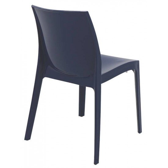 CADEIRA TRAMONTINA ALICE BRILHO SUMMA EM POLIPROPILENO AZUL YALE