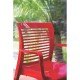 CADEIRA PLASTICA MONOBLOCO COM BRACOS VICTORIA VERMELHA ENCOSTO VAZADO HORIZONTAL