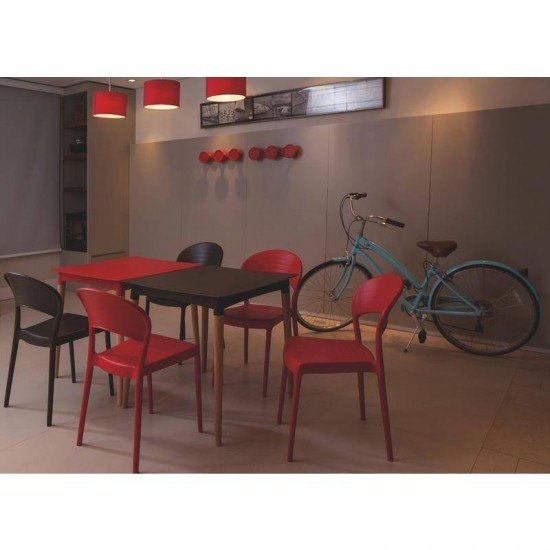 CADEIRA PLASTICA MONOBLOCO SISSI AMARELA