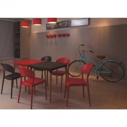 CADEIRA PLASTICA MONOBLOCO SISSI GRAFITE