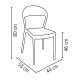 CADEIRA PLASTICA MONOBLOCO SISSI MARRON