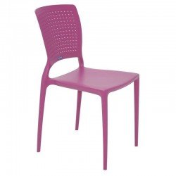 CADEIRA PLASTICA MONOBLOCO SAFIRA ROSA