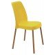 CADEIRA VANDA LINHEIRO SUMMA EM POLIPROPILENO AMARELO COM BASE EM ALUMINIO TRAMONTINA