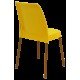 CADEIRA VANDA EM POLIPROPILENO AMARELO COM PERNAS DE ALUMÍNIO LINHEIRO TRAMONTINA