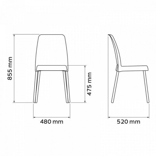 CADEIRA VANDA EM POLIPROPILENO CAMURÇA COM PERNAS DE ALUMÍNIO LINHEIRO TRAMONTINA