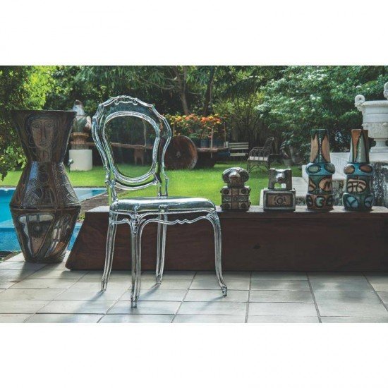 CADEIRA PLASTICA MONOBLOCO BELLE EPOQUE TRANSPARENTE