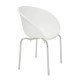 CADEIRA PLASTICA ELENA BRANCA COM PERNAS DE ALUMINIO POLIDAS TRAMONTINA