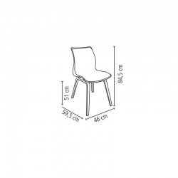 CADEIRA PLASTICA MAJA BI-COLOR PRETA E BRANCA COM BASE DE MADEIRA