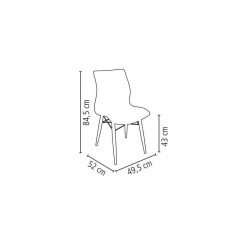 CADEIRA PLASTICA MAJA BI-COLOR PRETA E BRANCA COM BASE 3-D