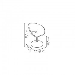 CADEIRA PLASTICA ELENA BRANCA COM BASE CENTRAL EM ACO CROMADO