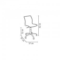 CADEIRA PLASTICA MAJA BI-COLOR VERMELHA E BRANCA COM RODIZIO EM ACO CROMADO