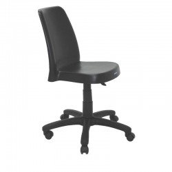 CADEIRA PLASTICA VANDA PRETA COM RODIZIO EM NYLON