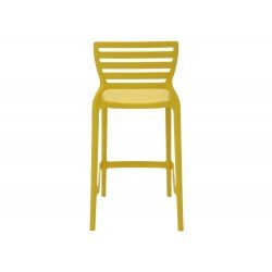 CADEIRA PLASTICA MONOBLOCO SOFIA AMARELA ENCOSTO VAZADO HORIZONTAL BAR E RESIDENCIA TRAMONTINA