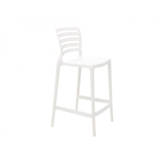 CADEIRA PLASTICA MONOBLOCO SOFIA BRANCA ENCOSTO VAZADO HORIZONTAL BAR E RESIDENCIA TRAMONTINA