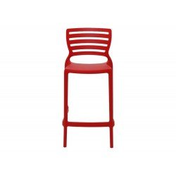 CADEIRA PLASTICA MONOBLOCO SOFIA VERMELHA ENCOSTO VAZADO HORIZONTAL BAR E RESIDENCIA TRAMONTINA