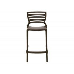 CADEIRA PLASTICA MONOBLOCO SOFIA MARROM ENCOSTO VAZADO HORIZONTAL BAR E RESIDENCIA TRAMONTINA