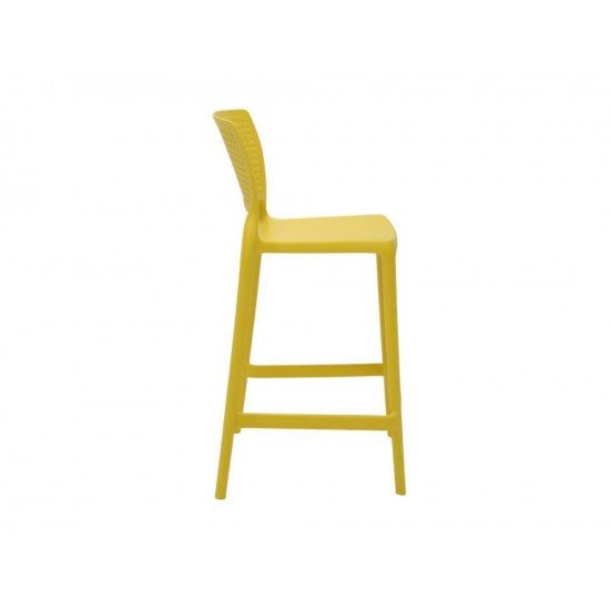 CADEIRA PLASTICA MONOBLOCO SAFIRA AMARELA BAR E RESIDENCIA TRAMONTINA