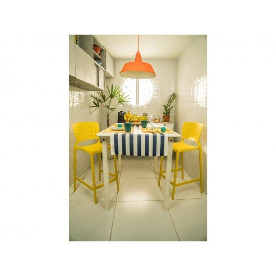 CADEIRA PLASTICA MONOBLOCO SAFIRA AMARELA BAR E RESIDENCIA TRAMONTINA