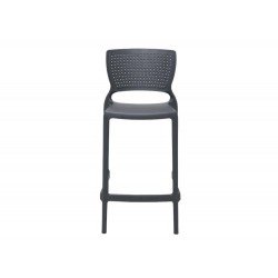 CADEIRA PLASTICA MONOBLOCO SAFIRA GRAFITE BAR E RESIDENCIA TRAMONTINA