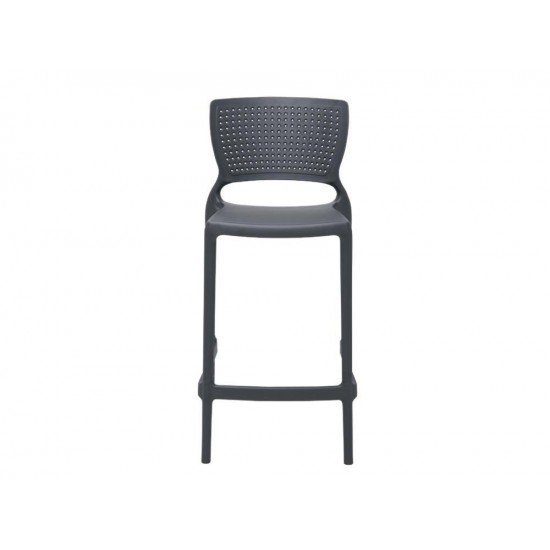 CADEIRA PLASTICA MONOBLOCO SAFIRA GRAFITE BAR E RESIDENCIA TRAMONTINA