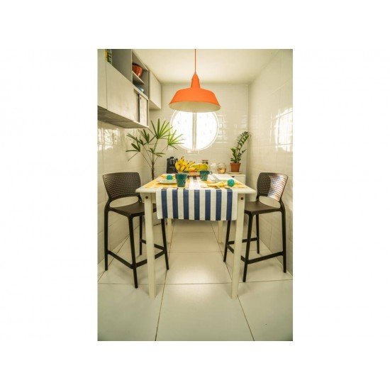 CADEIRA PLASTICA MONOBLOCO SAFIRA MARROM BAR E RESIDENCIA TRAMONTINA