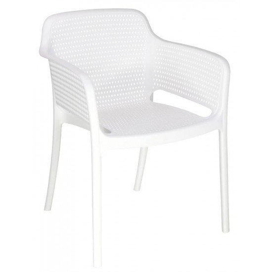 CADEIRA TRAMONTINA GABRIELA EM POLIPROPILENO E FIBRA DE VIDRO BRANCO