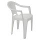 CADEIRA PLASTICA MONOBLOCO COM BRACOS ITAJUBA BRANCA