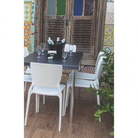 CADEIRA PLASTICA MONOBLOCO SOFIA GRAFITE