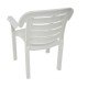 CADEIRA PLASTICA MONOBLOCO COM BRACOS MIAMI BRANCA COM O ENCOSTO VAZADO HORIZONTAL