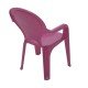CADEIRA PLASTICA MONOBLOCO COM BRACOS INFANTIL TIQUETAQUE ROSA
