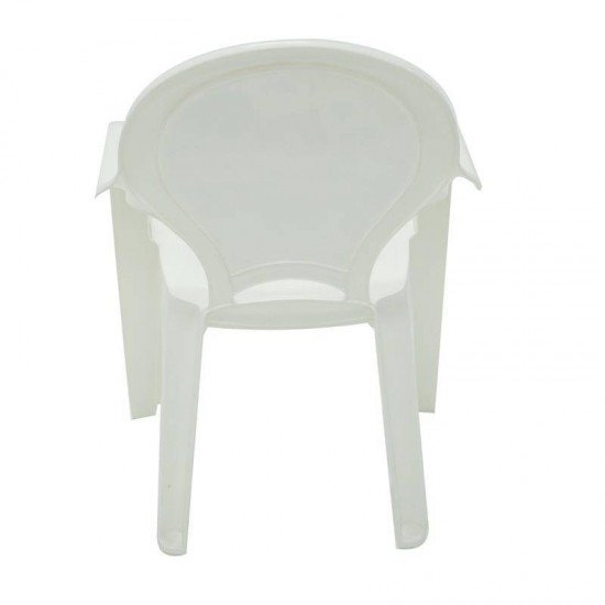 CADEIRA PLASTICA MONOBLOCO COM BRACOS INFANTIL CATTY BRANCA COM DECORACAO IN MOLD